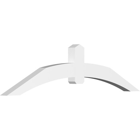 Ekena Millwork Archdale Architectural Grade PVC Gable Bracket, 84"W x 21"H x 4"D x 6"F, 6/12 Pitch GBP084X21X0406ARC00